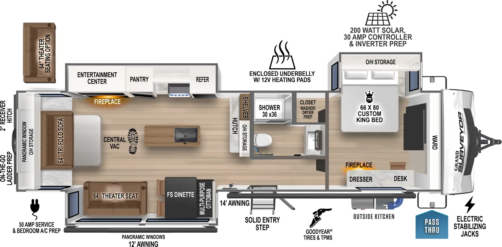 Grand Surveyor 305RLBS Floorplan